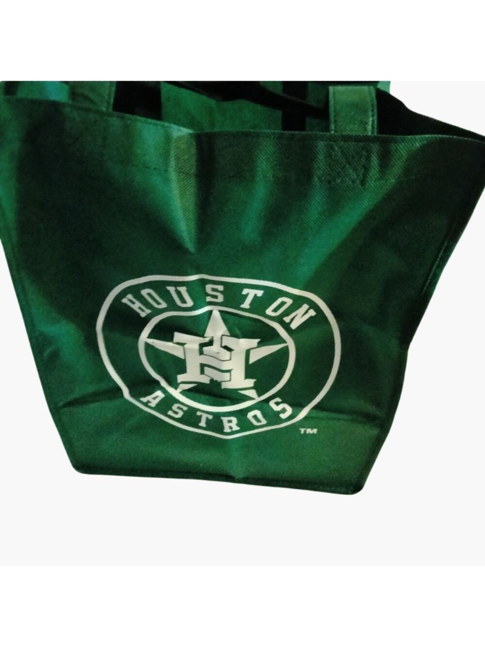 Houston Astros Tote Bag Green Reusable Grocery Methodist Walter Transplant - Picture 3 of 8